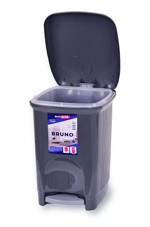Відро для сміття з педаллю 16л  Eurogold Bruno антрацит, 841116